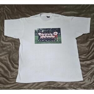 1991 Youth Baseball Hawks Picture Tshirt